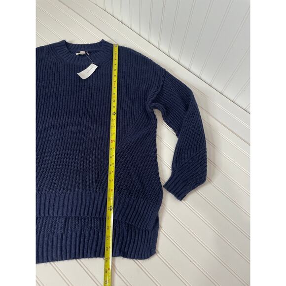 NWT American Eagle Navy Blue Oversized Dreamspun Crew Neck Sweater Size S - Picture 4 of 6